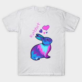 Colorful cute rabbit T-Shirt